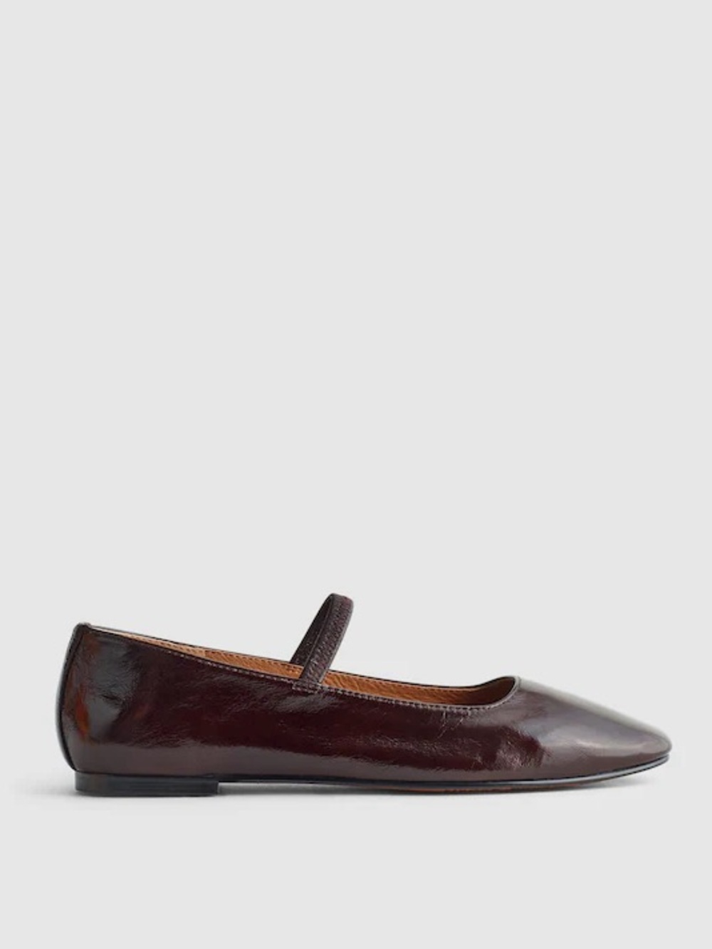 Madewell Patent Greta Flat Dark Plum - Picture 3 of 4
